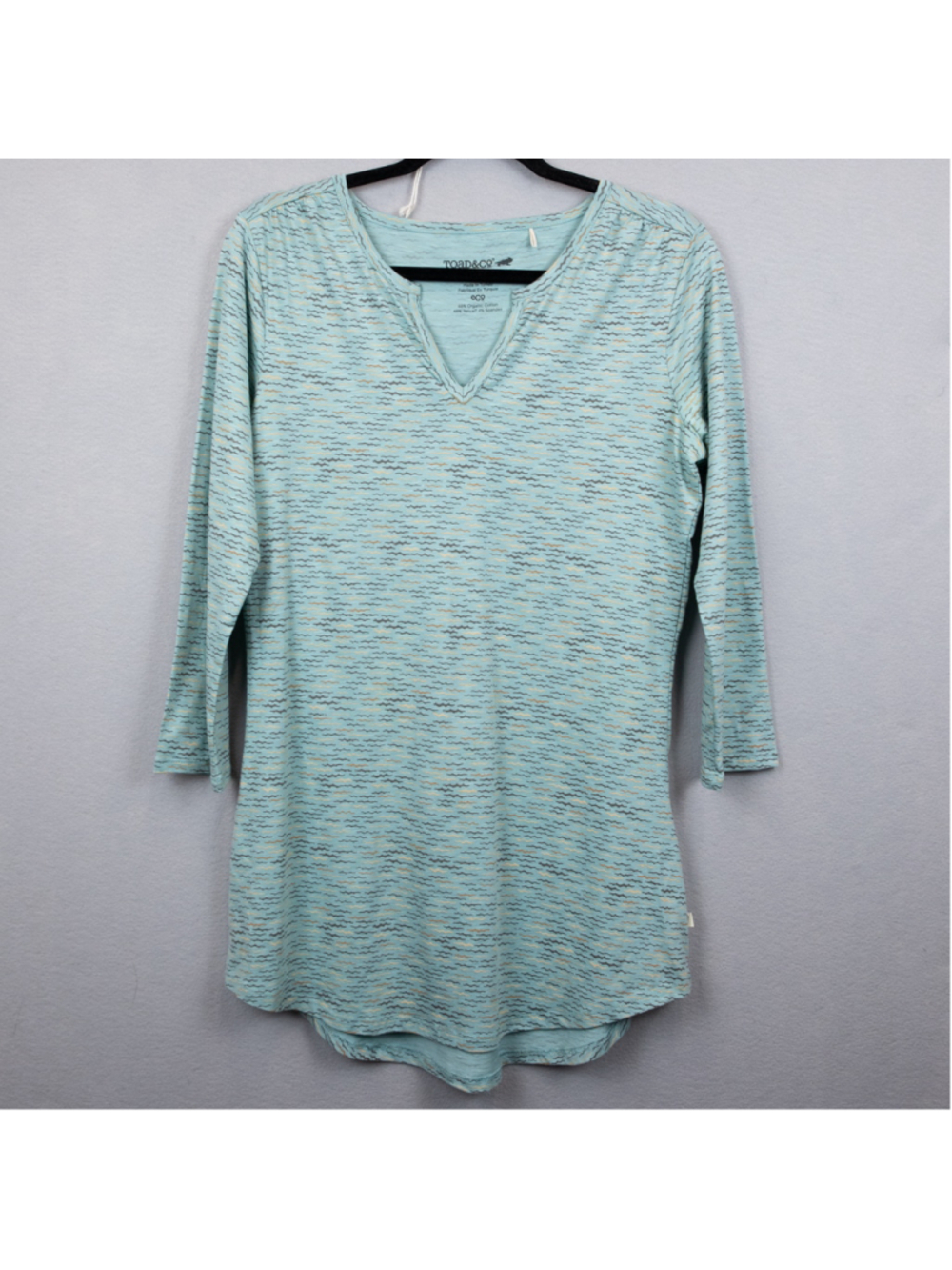 Toad&Co Tamaya Dos teal 3/4 sleeve tunic-S